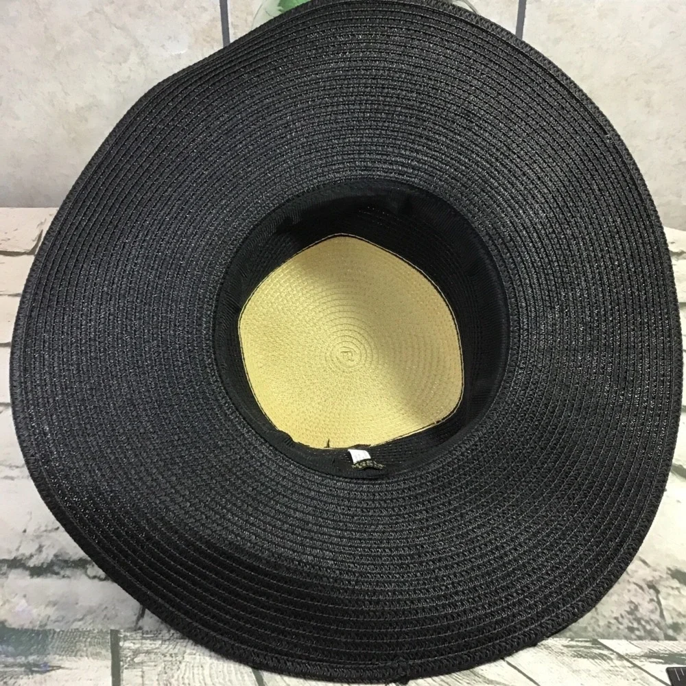 Magid Sun Hat Womens One Size 100%‎ Woven Paper Wide Brim With Bow